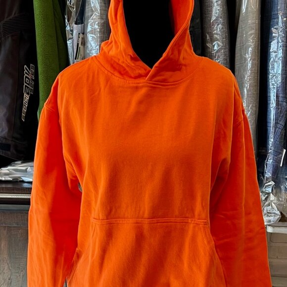 Marky G Apparel Orange Kangaroo Pockets Cotton/Poly Hoodie Size Large NWT - Picture 2 of 5
